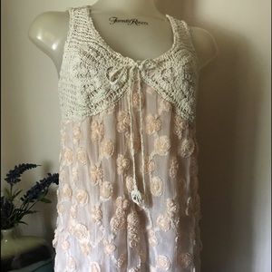 Cream Lace overlay Dress